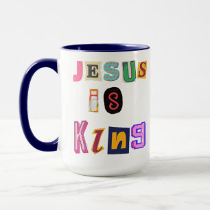 Mug Magazine Y2K découpé "Jésus est Roi "   Rétro
