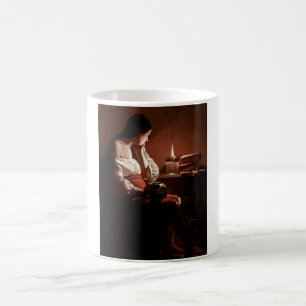 Mug Magdalene avec la flamme fumante, La Tour