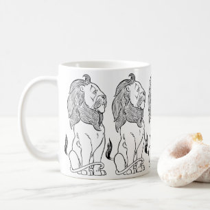 Mug Mage de l'âge vintage Oz, Brave Lion peureux