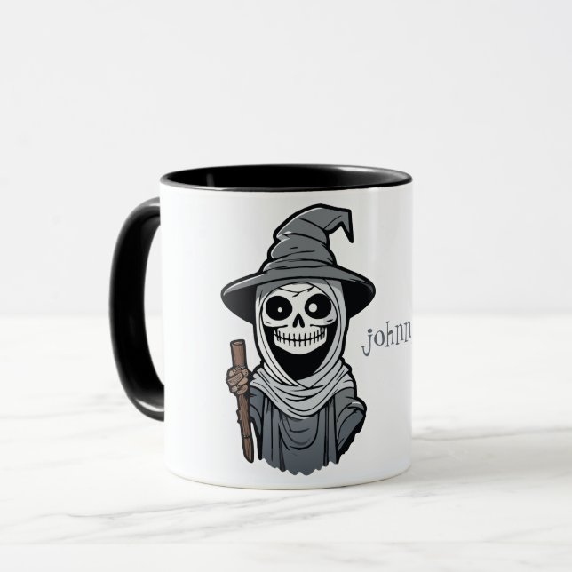 Mug Mage squelette éffrayant (Devant gauche)