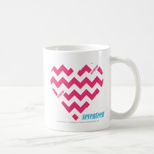 Mug Magenta 3 de zigzag (Droite)