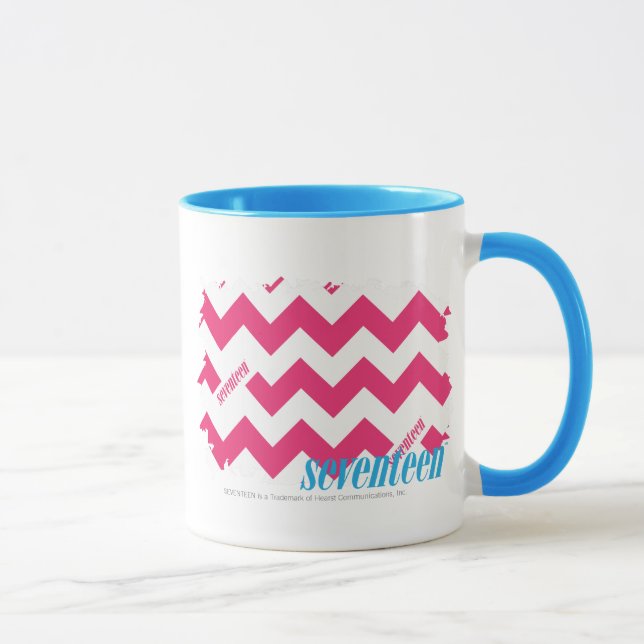 Mug Magenta 4 de zigzag (Droite)