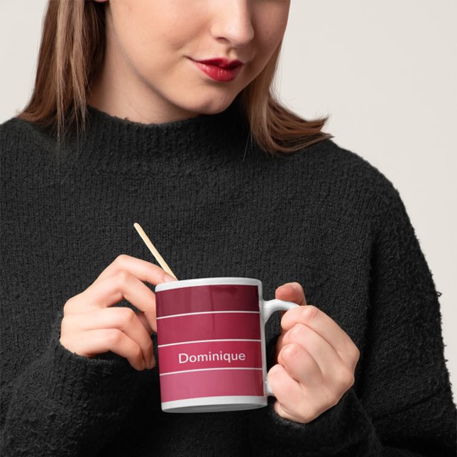Mug Magenta Shades Couleur Harmonie Musique Bordure bl (Créateur téléchargé)