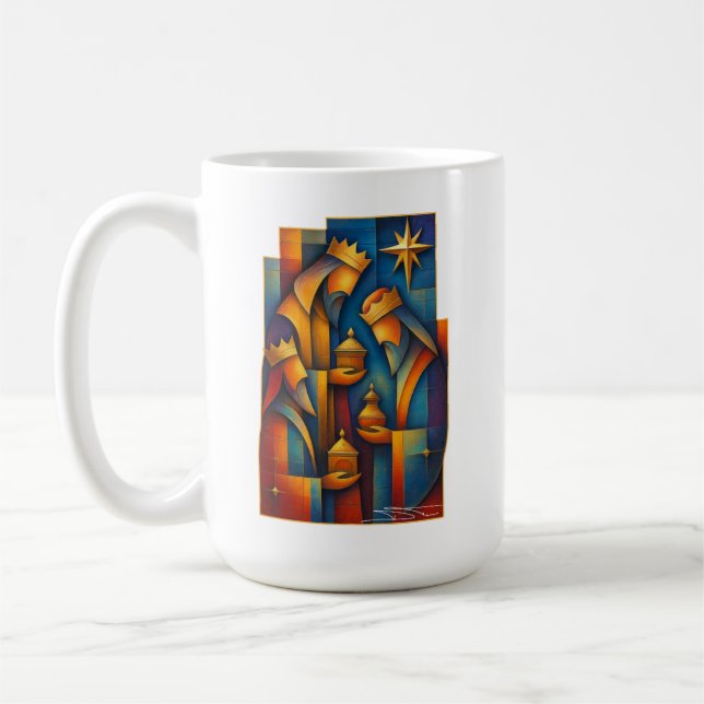 Mug Magi Géométrique - Étoile de Noël des Trois Sages  (Gauche)