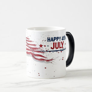 Mug Magic 4 juillet - Drapeau américain artistique éclabouss
