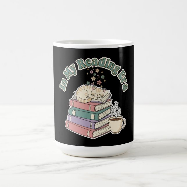 Mug Magic À l'ère de ma lecture, chat mignon et confortable, (Centre)