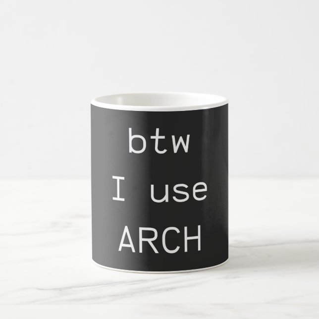 Mug Magic A propos... J'utilise Arch Linux (Centre)