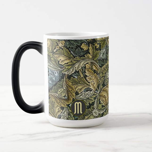 Mug Magic Acanthus par William Morris Monogram Floral (Gauche)