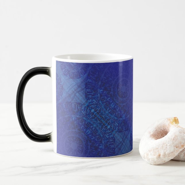 Mug Magic Acceptation | Médaillons de violet violet bleu Ind (Avec donut)