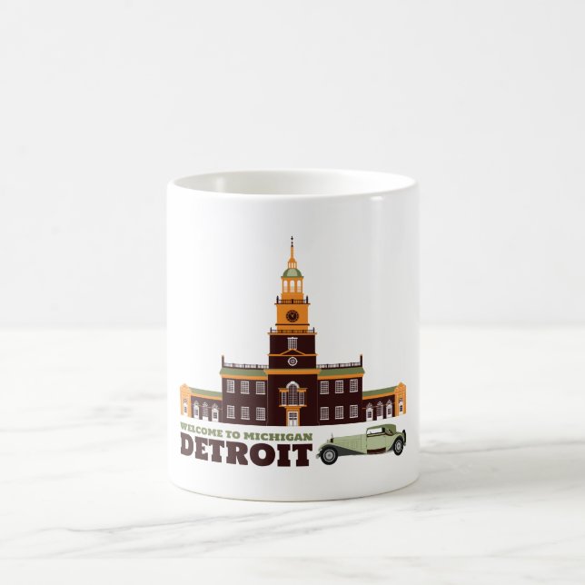 Mug Magic Accueil vers Detroit. Le Michigan - logo de (Centre)