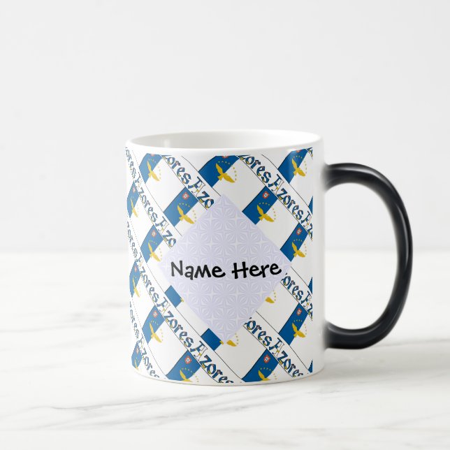 Mug Magic Açores Drapeau Azoréen Carrelé Personnalisé (Droite)
