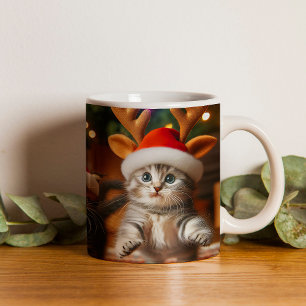 Mug Magic Adorables chatons avec le Père Noël et chapeaux de