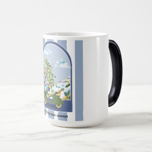 Mug Magic Affiche de voyage côtière pour scooter d'été médit
