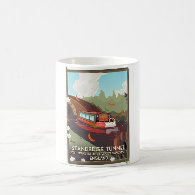 Mug Magic Affiche de voyage sur le tunnel de Standedge au Ro (Centre)