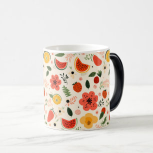 Mug Magic Agrumes et motifs floraux dynamiques