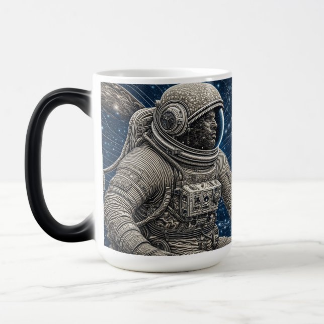 Mug Magic Ai Art astronaute dans l'espace (Gauche)
