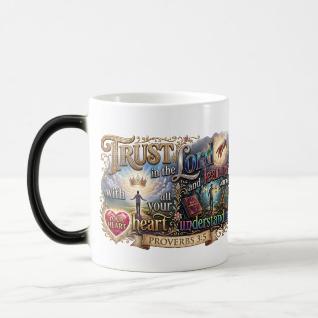 Mug Magic Aie confiance dans le Seigneur - Non dans ta propr (Gauche)