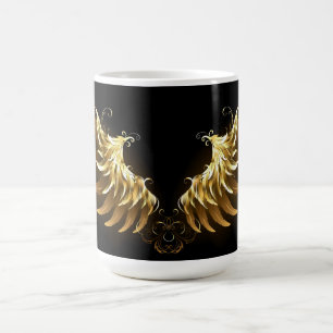 Mug Magic Ailes d'Ange d'or sur arrière - plan noir