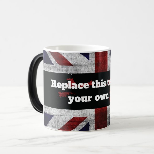 Mug Magic Ajouter du texte sur le drapeau anglais Jeu d'orei (Devant gauche)