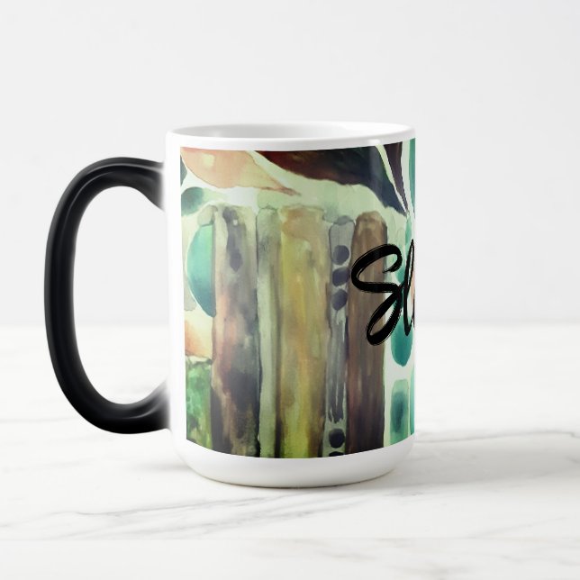 Mug Magic Ajouter un nom Foliage botanique tropical (Gauche)