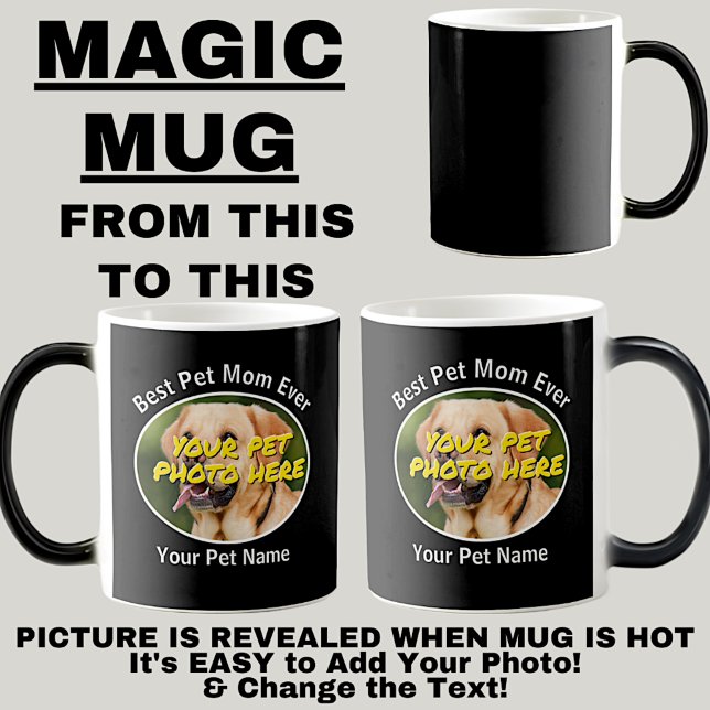 Mug Magic Ajouter Votre Chien Nom Photo Ici - Morpher Magic  (Créateur téléchargé)