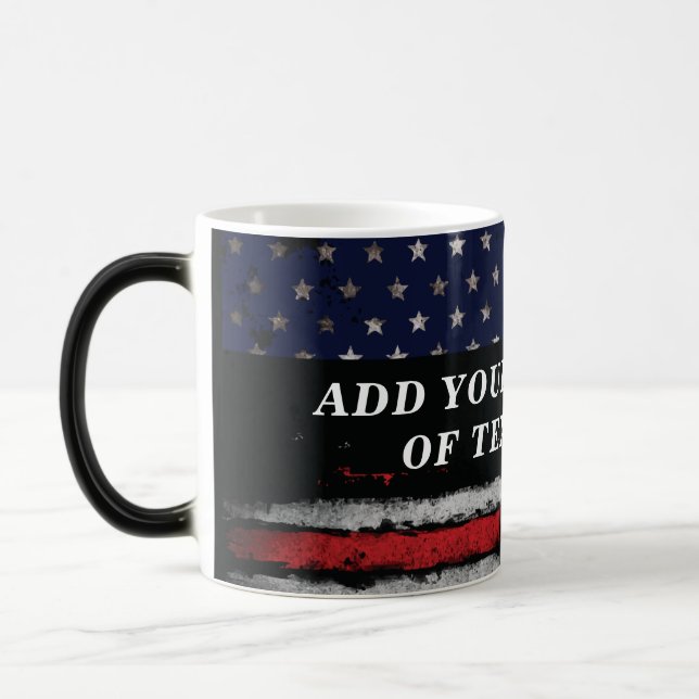 Mug Magic Ajouter votre propre texte sur grunge American fla (Gauche)