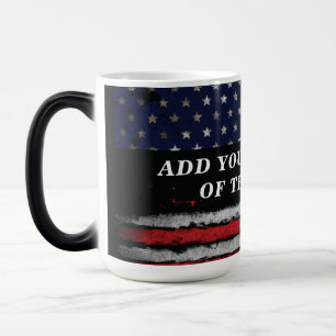 Mug Magic Ajouter votre propre texte sur grunge American fla