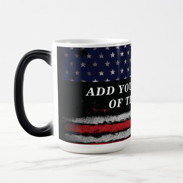 Mug Magic Ajouter votre propre texte sur grunge American fla (Gauche)