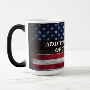 Mug Magic Ajouter votre texte sur le drapeau américain