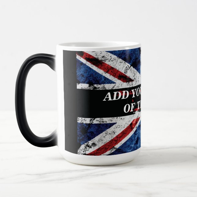 Mug Magic Ajouter votre texte sur le drapeau anglais Jeu d'o (Gauche)