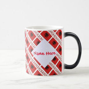 Mug Magic Albanie Drapeau albanais personnalisation rouge en