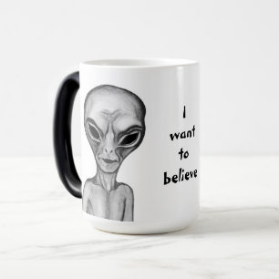 Mug Magic Alien gris, je veux croire