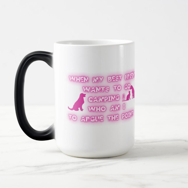Mug Magic Allez au Camping, n'avancez pas le but. (Gauche)