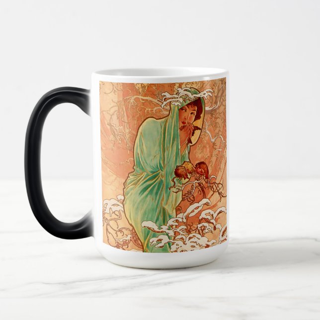 Mug Magic Alphonse Mucha Art Nouveau Hiver (Gauche)