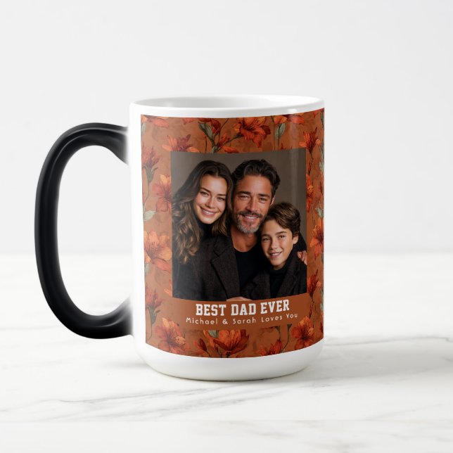 Mug Magic Amaryllis Orange Fleur Papa Fils Voyage (Gauche)