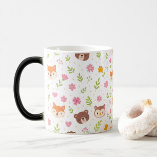 Mug Magic Amis des Bois & Fleurs Motif Sans Couture Mignon