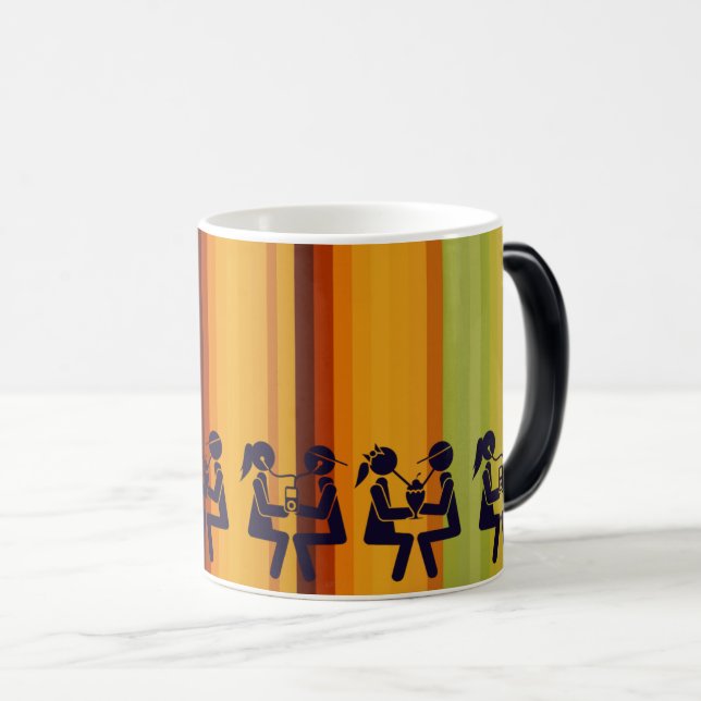 Mug Magic Amour dans l'air : Couple Silhouette Date & Romanc (Devant droit)