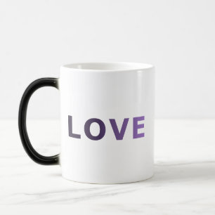 Mug Magic AMOUR en couleur pastel ombrée lavande violet