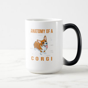 Mug Magic Anatomie d'un chien de Corgi Funny