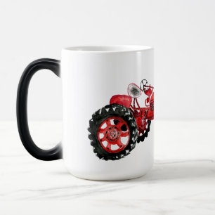 Mug Magic Ancien tracteur rouge