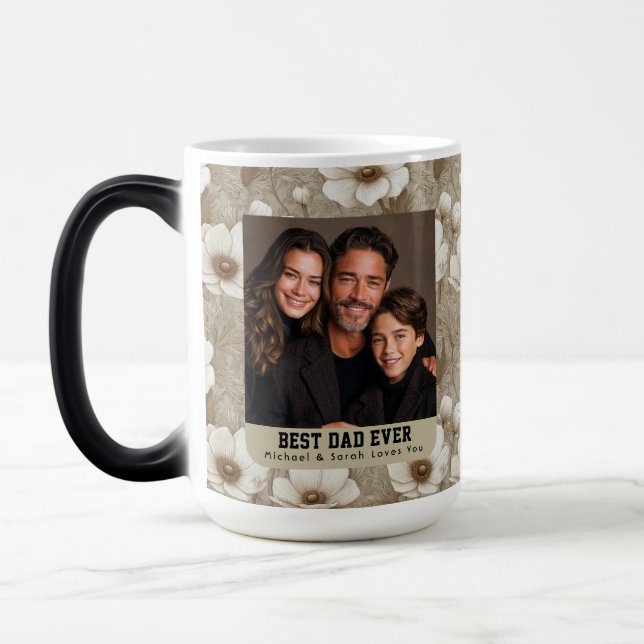 Mug Magic Anémones Étape Papa Papa Cadeau (Gauche)