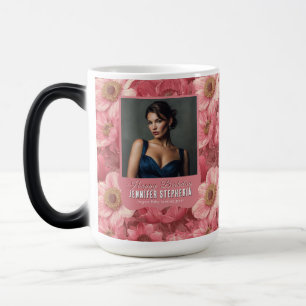 Mug Magic Anémones roses Fleur Anniversaire adulte Personnal