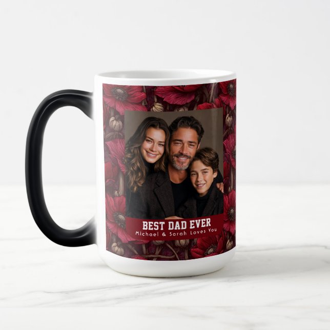 Mug Magic Anémones Rouges Impression Père Luxe (Gauche)