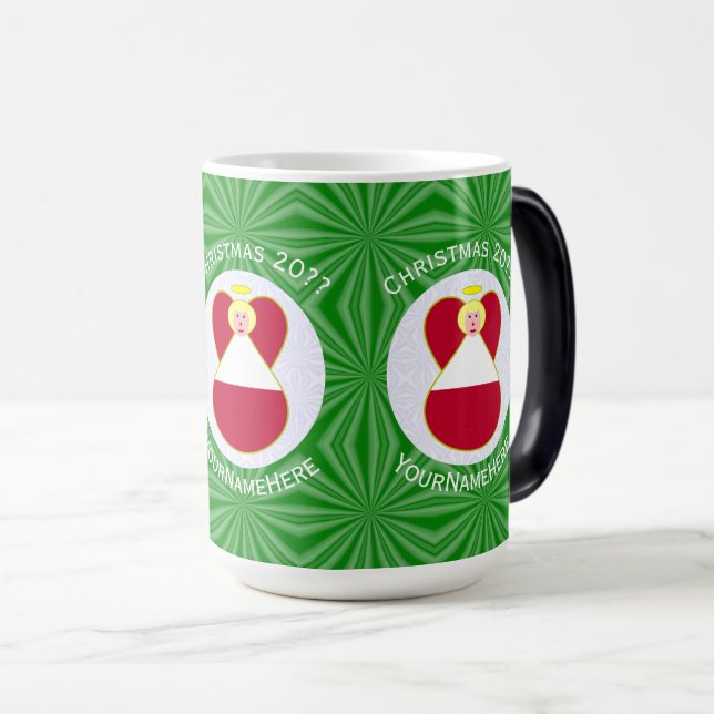 Mug Magic Ange drapeau autrichien Noël Personnalisé (Devant droit)