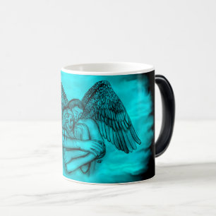 Mug Magic Angel Eros en amour, design noir et vert