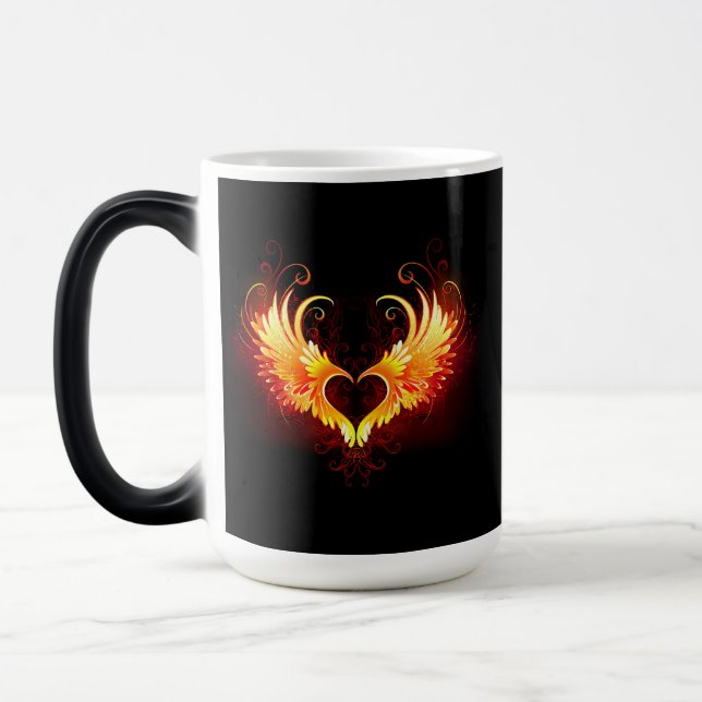 Mug Magic Angel Fire Heart with Wings (Gauche)