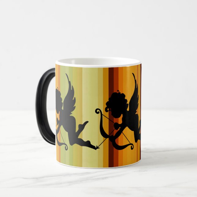 Mug Magic Angel Silhouette Cupidé avec Design Coeur (Devant gauche)