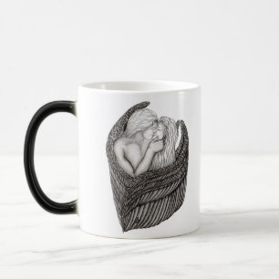 Mug Magic Angels Kissing, noir et blanc Design