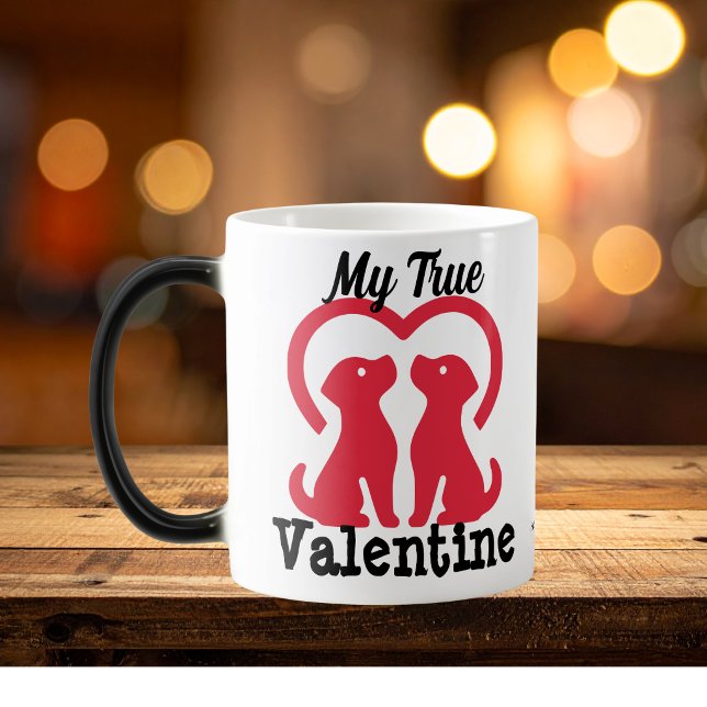 Mug Magic Animaux de compagnie ''Mon Valentin'' personnalisé (personalize)