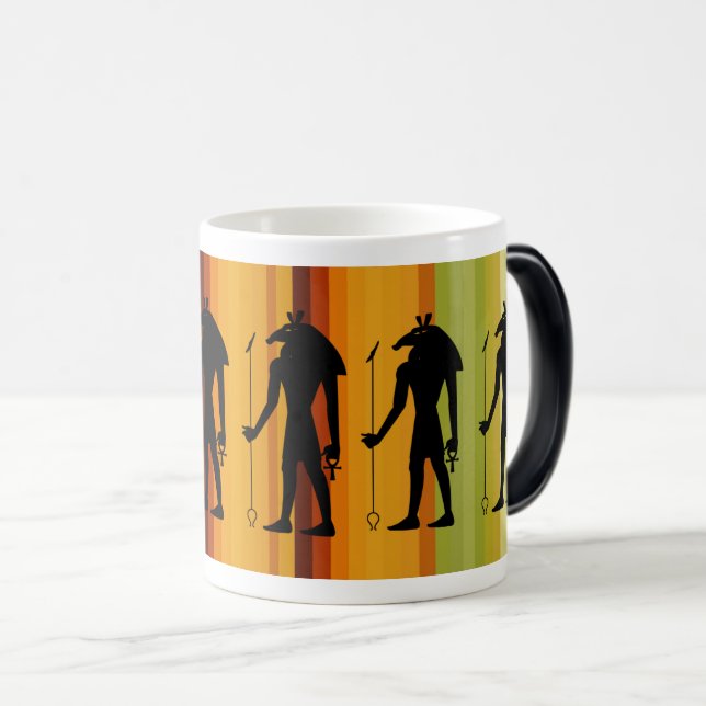Mug Magic Anubis égyptien Dieu Silhouette (Devant droit)